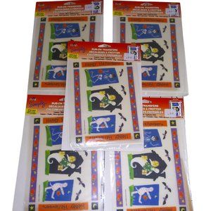 VTG Simply PLAID Happy Halloween Rub on Transfers Lot of 5 #18253 Ghosts NOS